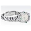 Image 6 : Rolex Ladies Stainless Steel Silver Index Emerald and Diamond Date Wristwatch