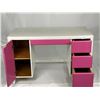Image 1 : Large Pink and White Solid Wood Handmade Desk