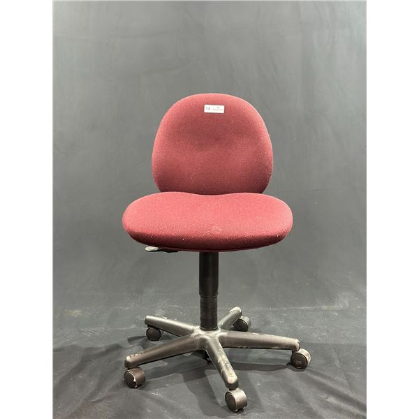 Maroon Coloured Rolling Office Chair