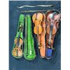 Image 1 : Three Assorted Vintage Violins and Bows (Broken Strings)