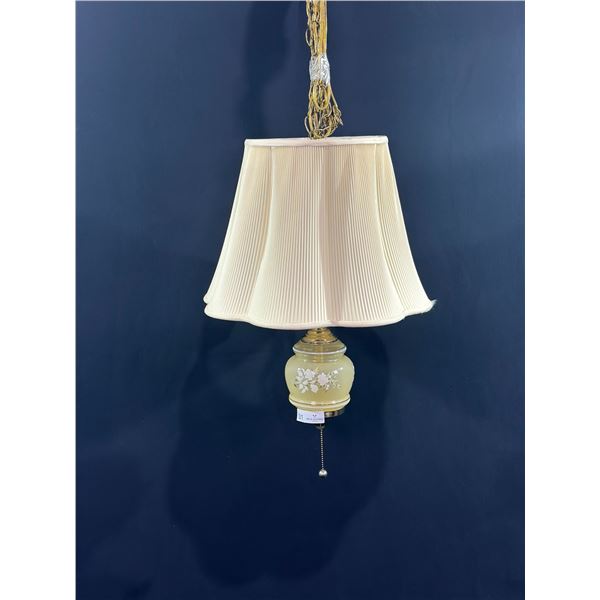 Vintage Hanging Light Fixture with Long Chain, It Works!