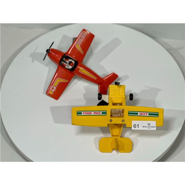 Two Vintage Fisher Price Planes