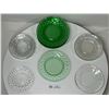Image 1 : Assorted White and Green Glass Plates