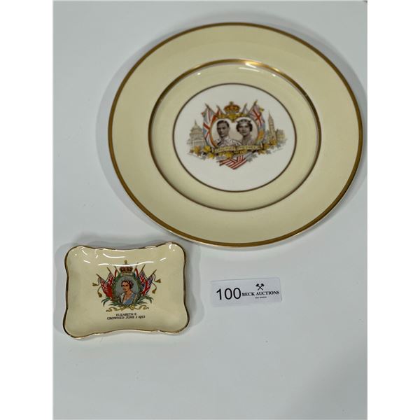 Queen Elizabeth Coronation Plate and Dish