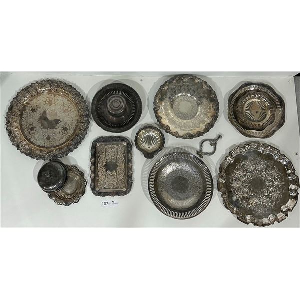 Assorted Silver-Plated Dishware
