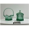 Image 1 : Green Decorative Glass Set