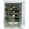 Image 1 : An Assortment of Crystal and Glass Figurines with Glass Showcase Shelf