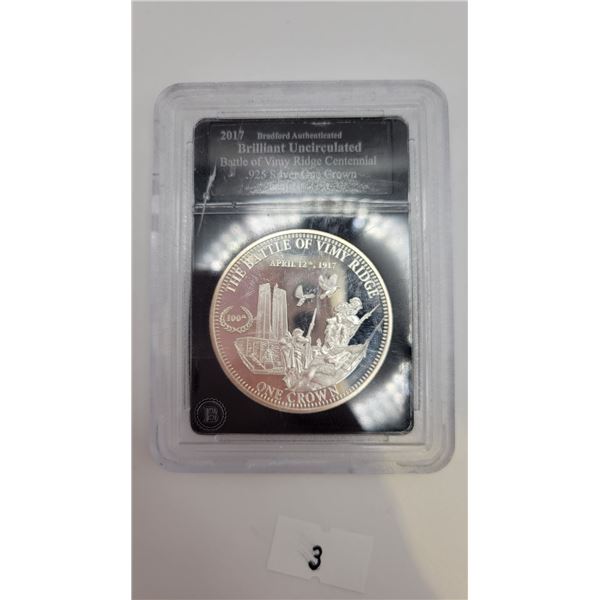 2017 "Battle of Vimy Ridge" Sterling Silver Crown