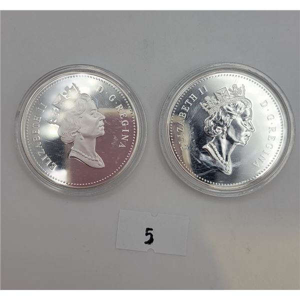 2000/2001 RCM Canadian Silver Dollars
