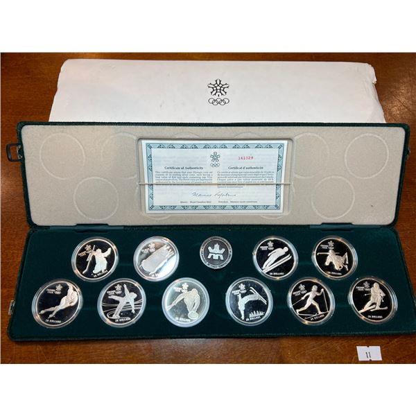 1988 Calgary Olympics Sterling Silver 10 Coin Set