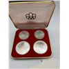 Image 1 : 1976 Montreal Olympics Sterling Silver 4 Coin Set