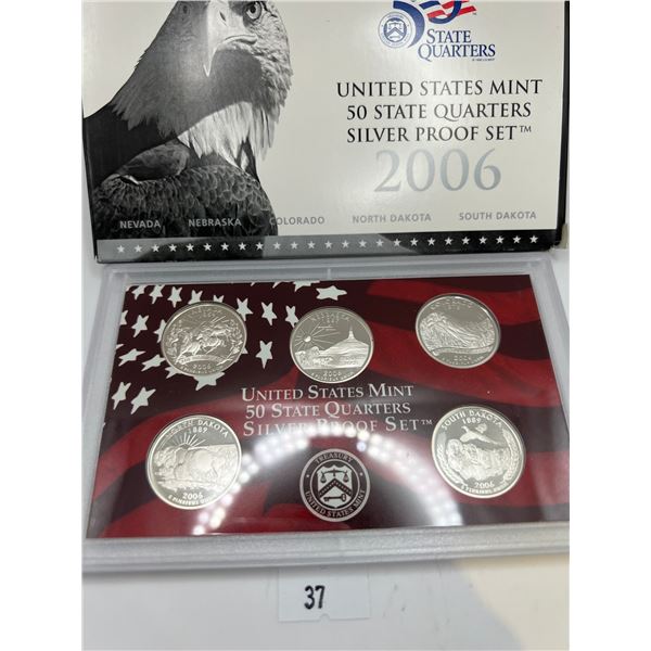 United State Mint Silver Quarters Proof Set 2006