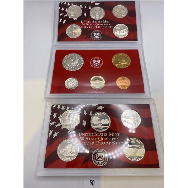 United States Mint Silver 2000 & 2005 Quarters Proof Set
