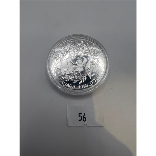 1999 Canada International Year of Older Persons Proof Sterling Silver Dollar