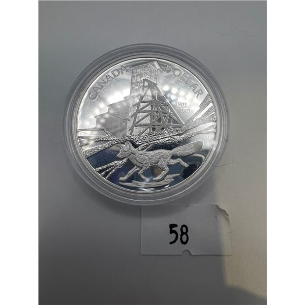 2003 Canada Cased Proof Silver Dollar Commemorating the 100th Anniversary of the Cobalt Discovery