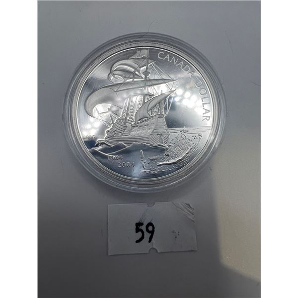2004 Canada Brilliant Uncirculated Dollar-400th Anniversary First French Settlement