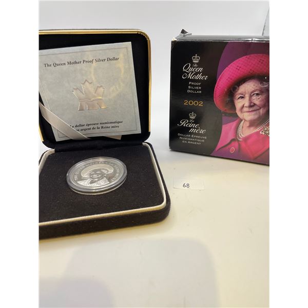 2002 Canada Queen Mother Proof Sterling Silver Dollar