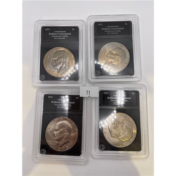 1971, 72,73,74  Eisenhower Dollar