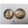 Image 1 : 1957 & 1958 Canadian Silver Dollars - Toned