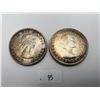 Image 2 : 1957 & 1958 Canadian Silver Dollars - Toned