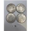 Image 1 : 1950's Canadian Silver 50 cent pieces
