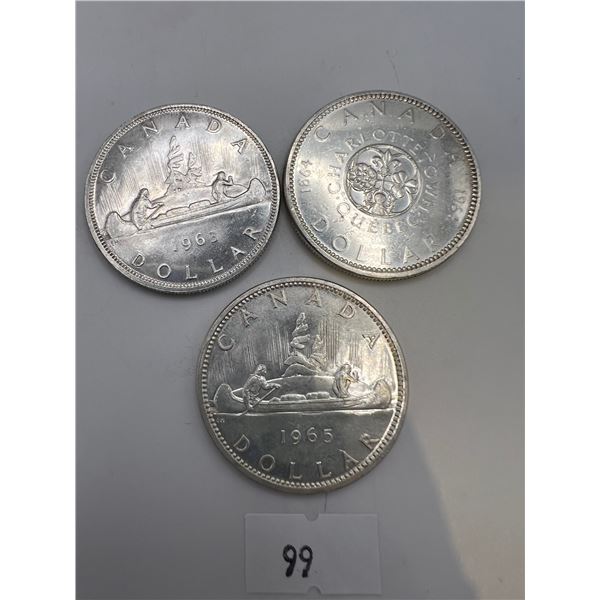 1963-1965 Candian Silver Dollars