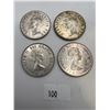 Image 2 : 1950,1952,1953,1959 Candian Silver 50 Cent Pieces