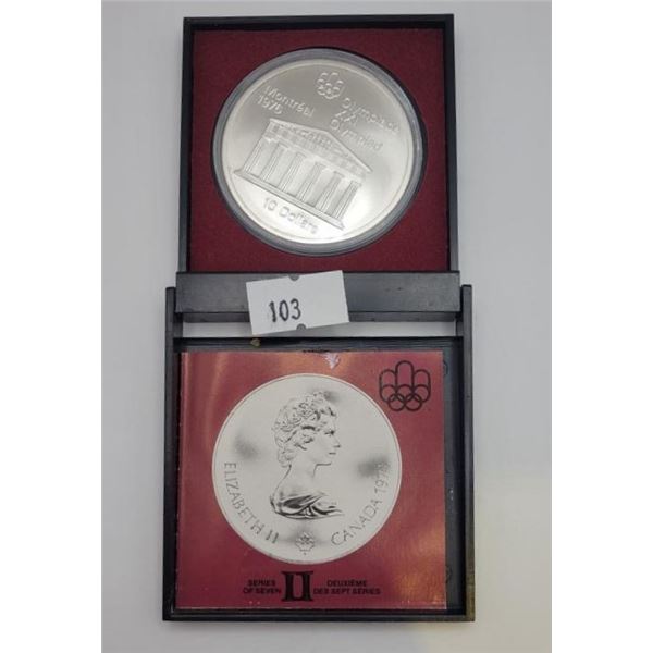 1974 Canada Silver 10 Dollar Olympic Series