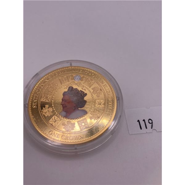 State Opening Of Parliament 2016 Bradford Exchange One Crown 24K Gold Plated