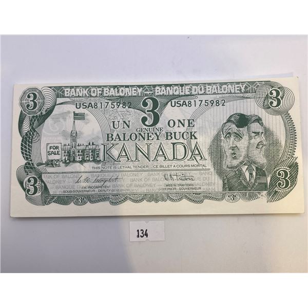 Bank Of Baloney USA Fake Money Banknotes