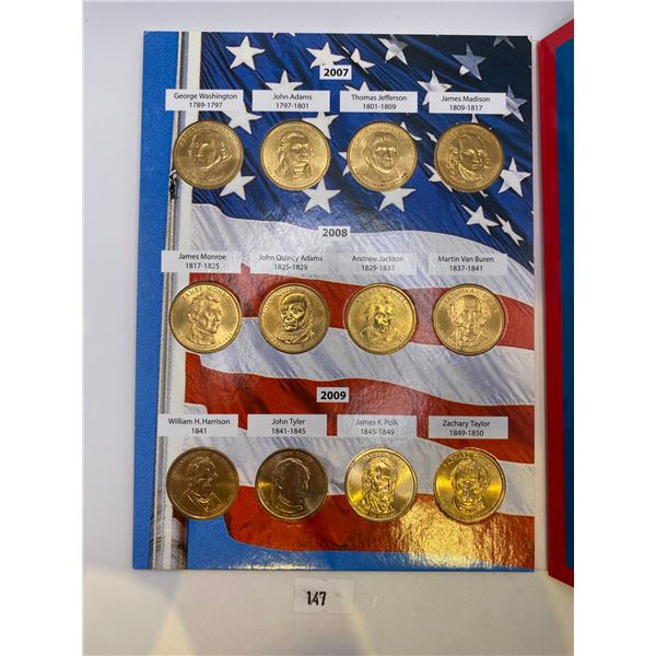 USA Presidential One Dollar Coins Collector Album 2007-2016
