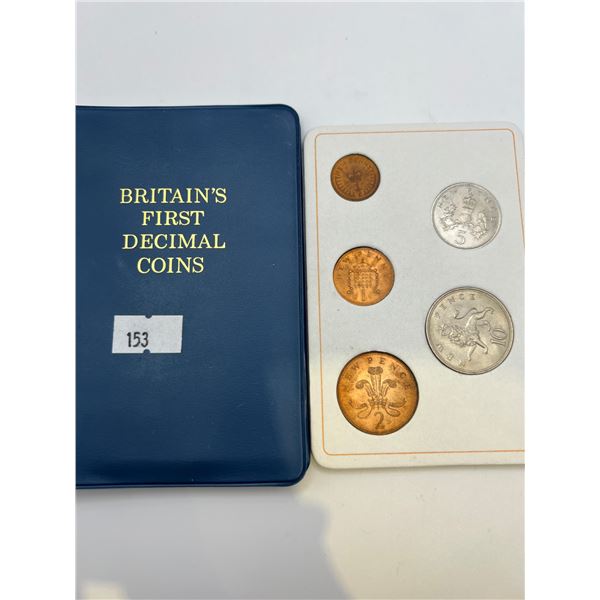 Vintage British First Decimal Coin Set