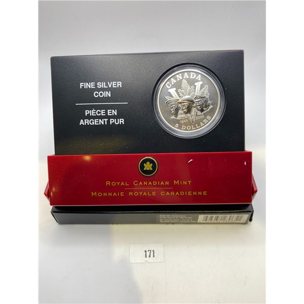 2005 Canada $5 end of WWII 60Th Anniversary Fine Silver Coin