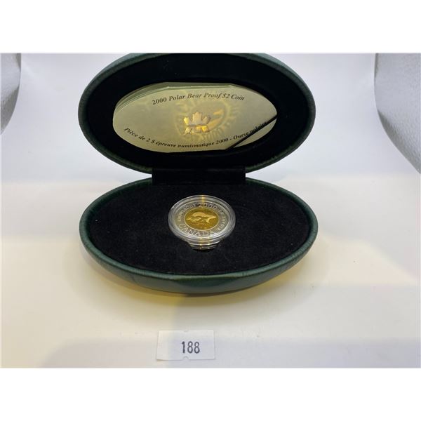 2000 Canada Proof Millennium Knowledge Sterling Silver Two Dollar