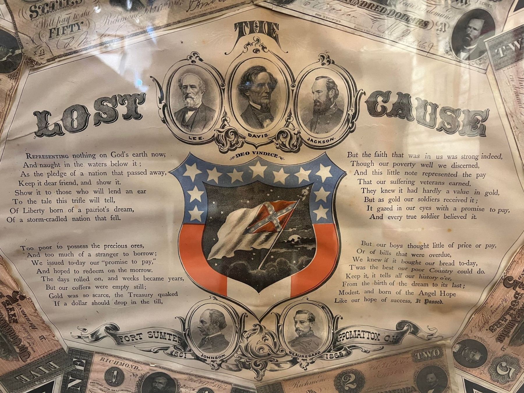 Confederate States of America Framed Banknote Collection