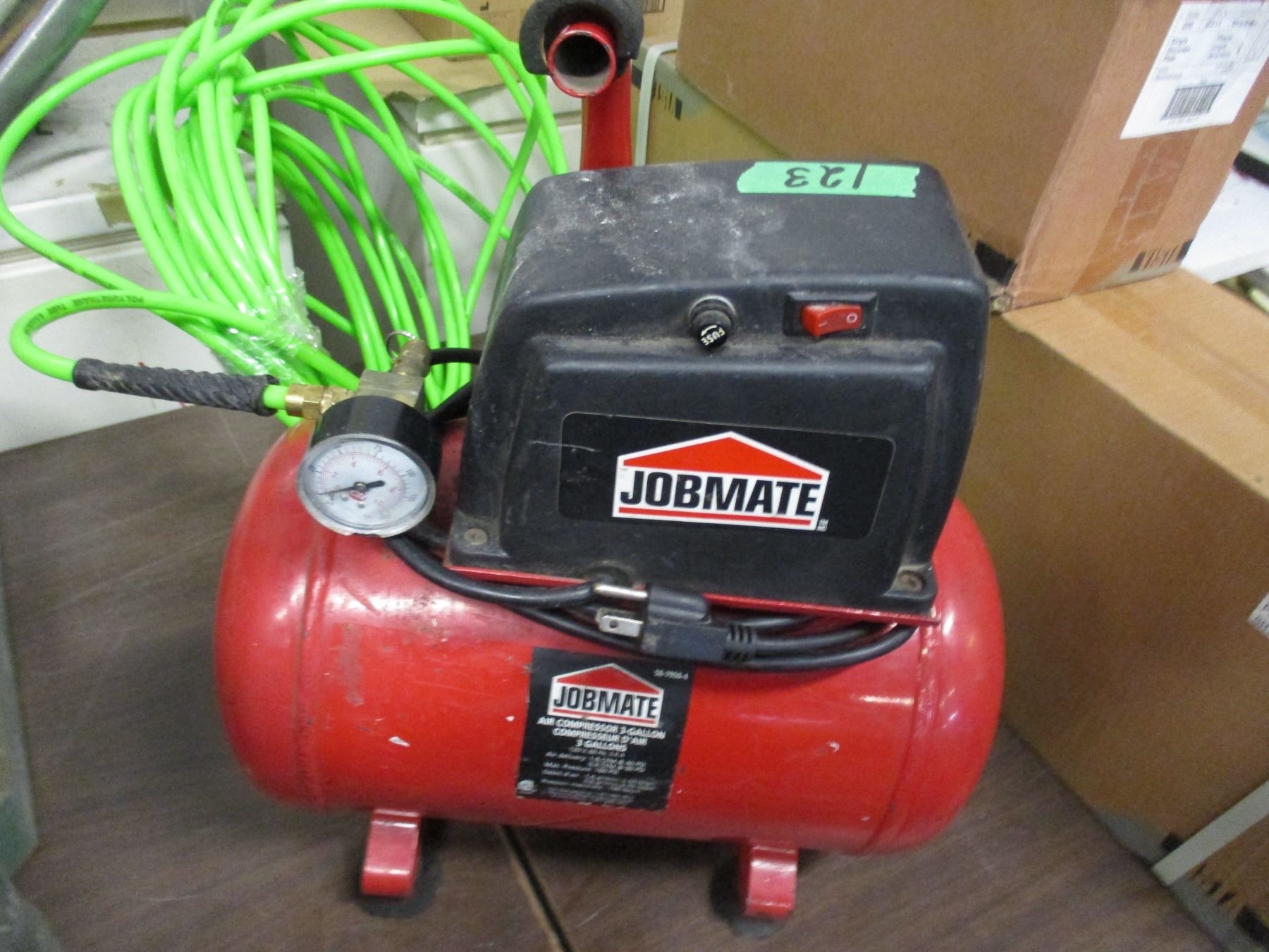 UNCLAIMED STORAGE: JOBMATE COMPRESSOR C/W HOSE