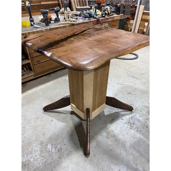 High Top Walnut Table and Chairs