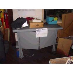 24" X 48" Heavy Steel Table on Rollers.