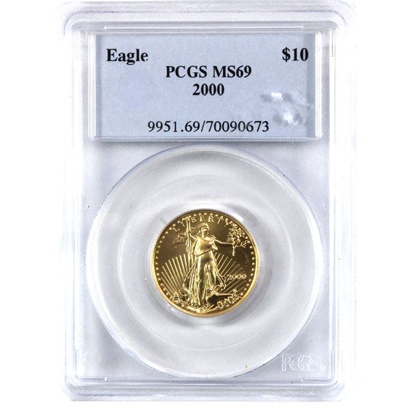 2000 USA $10 1/4oz Gold Eagle PCGS Certified MS69