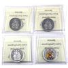 Image 2 : 50-cent 2018 MS65, PF67 UHC, Silver PF67 UHC, & Silver Colour PF67 UHC ICCS Certified. 4pcs.