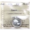 Image 1 : 10-cent 1954 ICCS PL65 Cameo