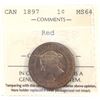Image 1 : 1-cent 1897 ICCS MS64 Red. Bright Flame Red Coin