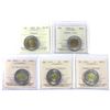 Image 1 : $2 1999 Nunavut MS66, 2008 Quebec City MS66, 2019 14 Serrations MS64, 2021 Insulin-Colour MS64, & 20