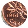 Image 3 : 1-cent 1961 Hanging 1 ICCS MS65 Red