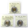 Image 1 : $2 2005 First Day MS66, 2006 Churchill First Day MS65, & 2007 MS66 ICCS Certified. 3pcs.