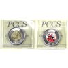 Image 2 : 2022 Canada $2 The Summit Series Plain PCCS MS65 & Coloured MS63. 2pcs