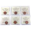 Image 2 : 1-cent 2000, 2001, 2001P, 2002P, 2006, & 2006P ICCS MS66, Red. 6pcs.