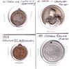 Image 1 : Lot of 4x European Leaders Tokens. Includes 2x Wilhelm II Kaiser of Germany, 1887 Victoria Regina Ju