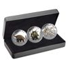 Image 1 : 2016 Canada $10 Day of the Dinosaurs Fine Silver 3-Coin Set (Tax Exempt)