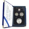 Image 1 : 1995 Alaska Mint Official State Medallions 4-coin Fine Silver Proof Set with Puffins Desig
